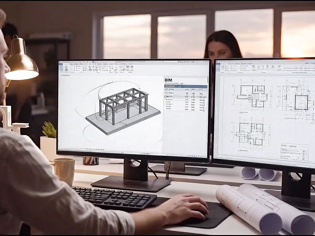 Arquitecto revisando el modelo BIM en Concreta