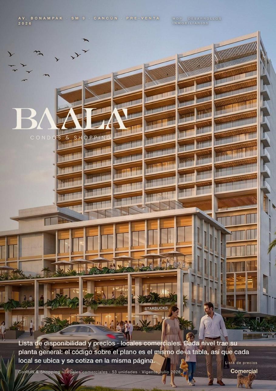 Lista de precios comercial · Baalá