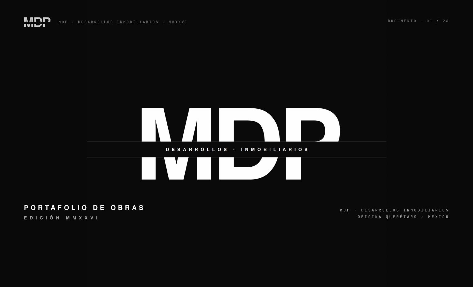 Portafolio de obras · MDP